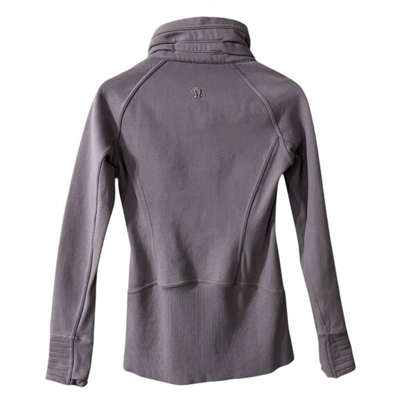Lululemon Radiant Full Zip Jacket Size 4 Violet Verbena Cotton Fleece W4BGCS - Picture 4 of 11